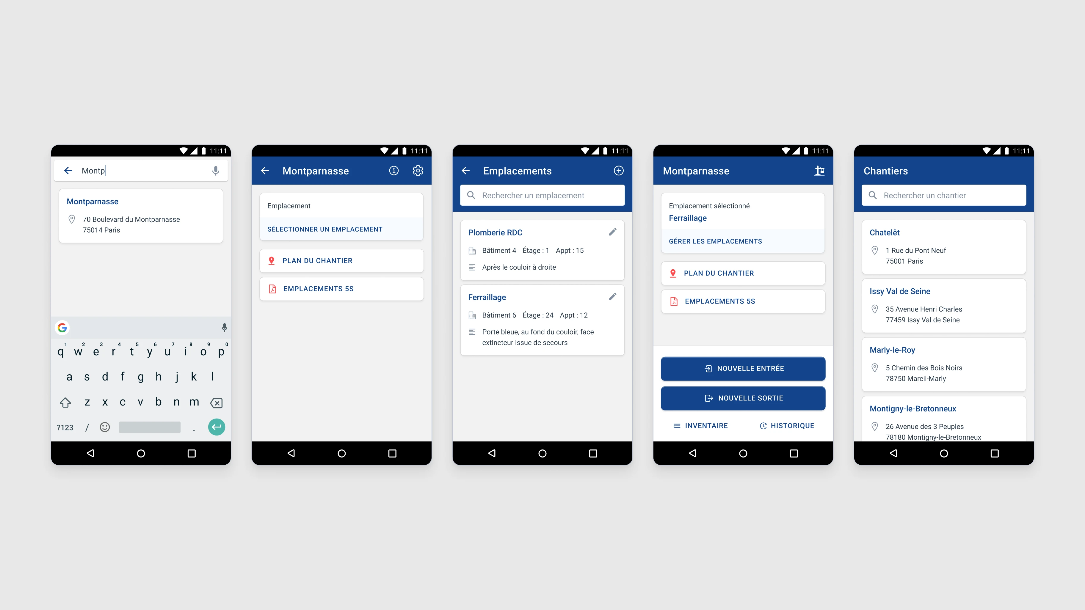 Vinci Construction — UI